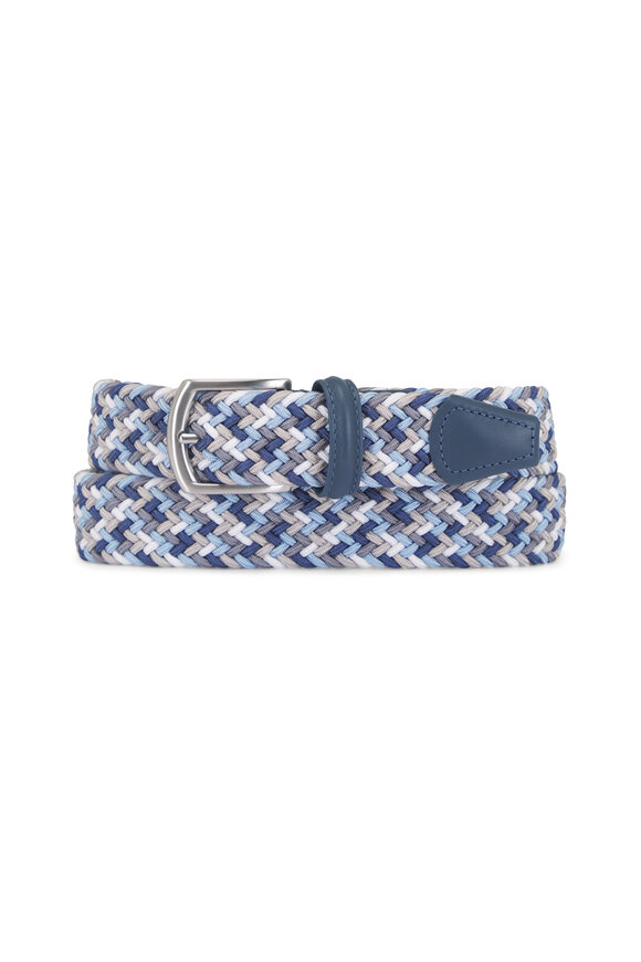 Anderson's Light Blue, White & Blue Woven Belt