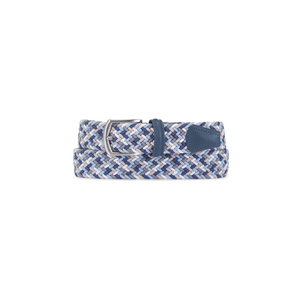 Anderson's - Light Blue, White & Blue Woven Belt