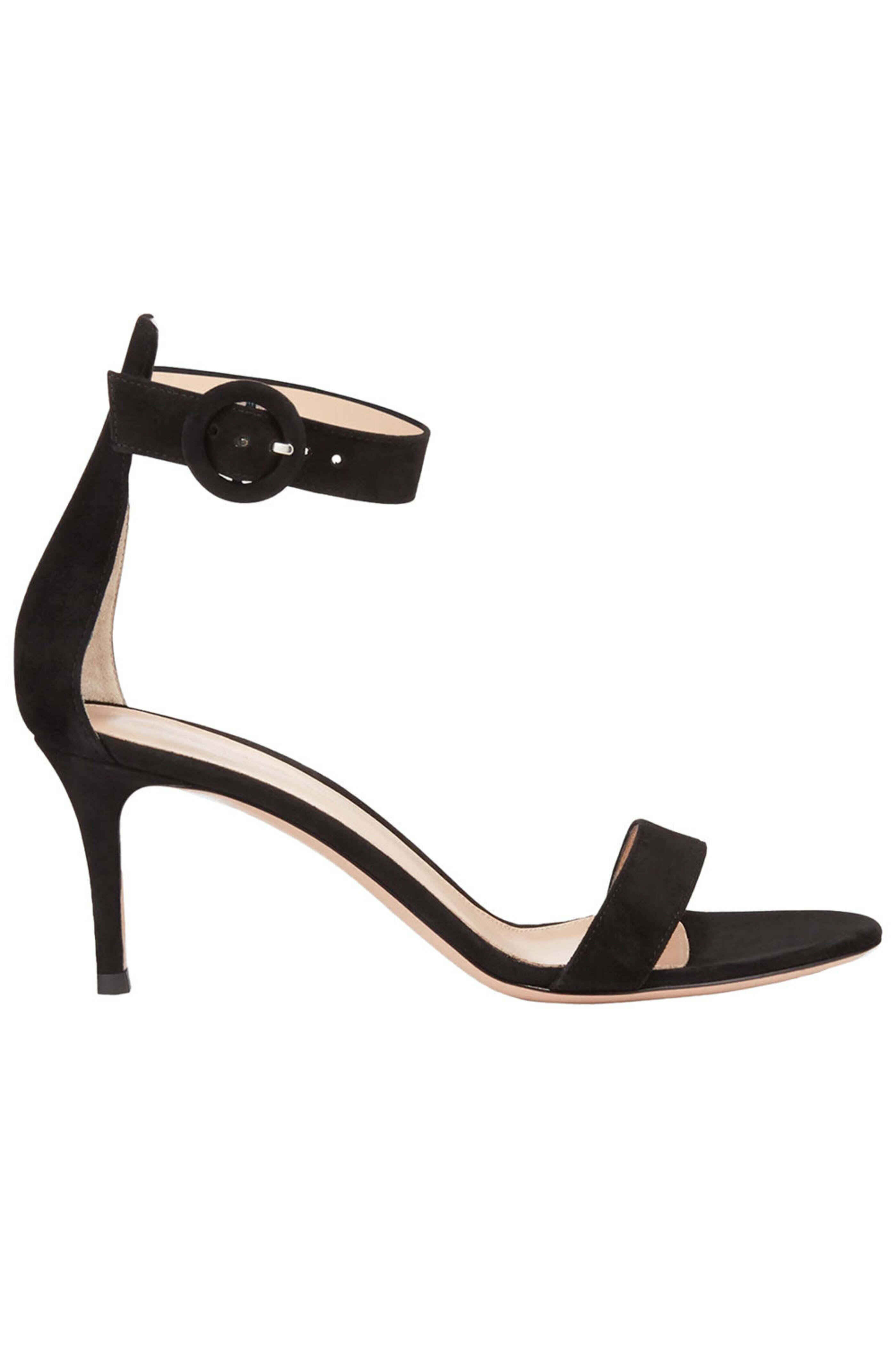 Gianvito Rossi - Portofino 70 Suede Sandals in Black