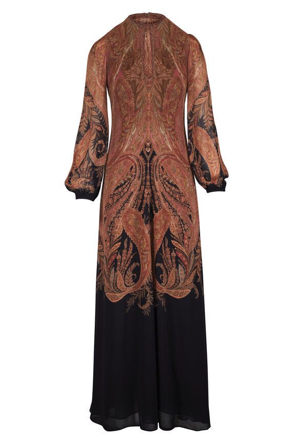 Zimmermann Hypnotic Black Paisley Print Maxi Dress - view 5