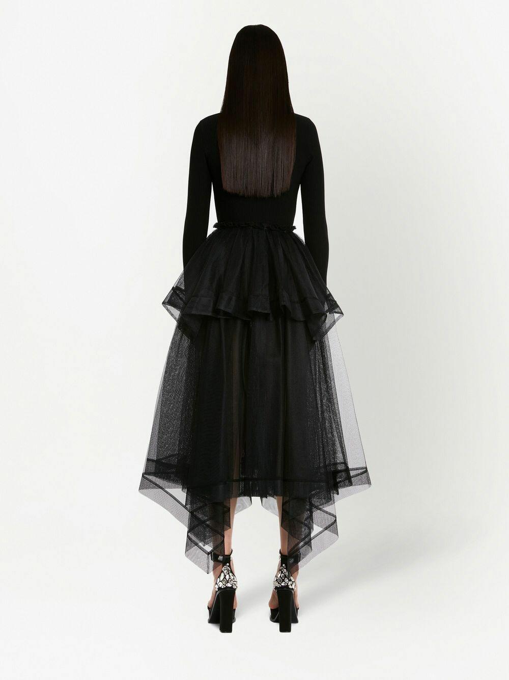 Alexander McQueen Black Tulle Skirt Mitchell Stores