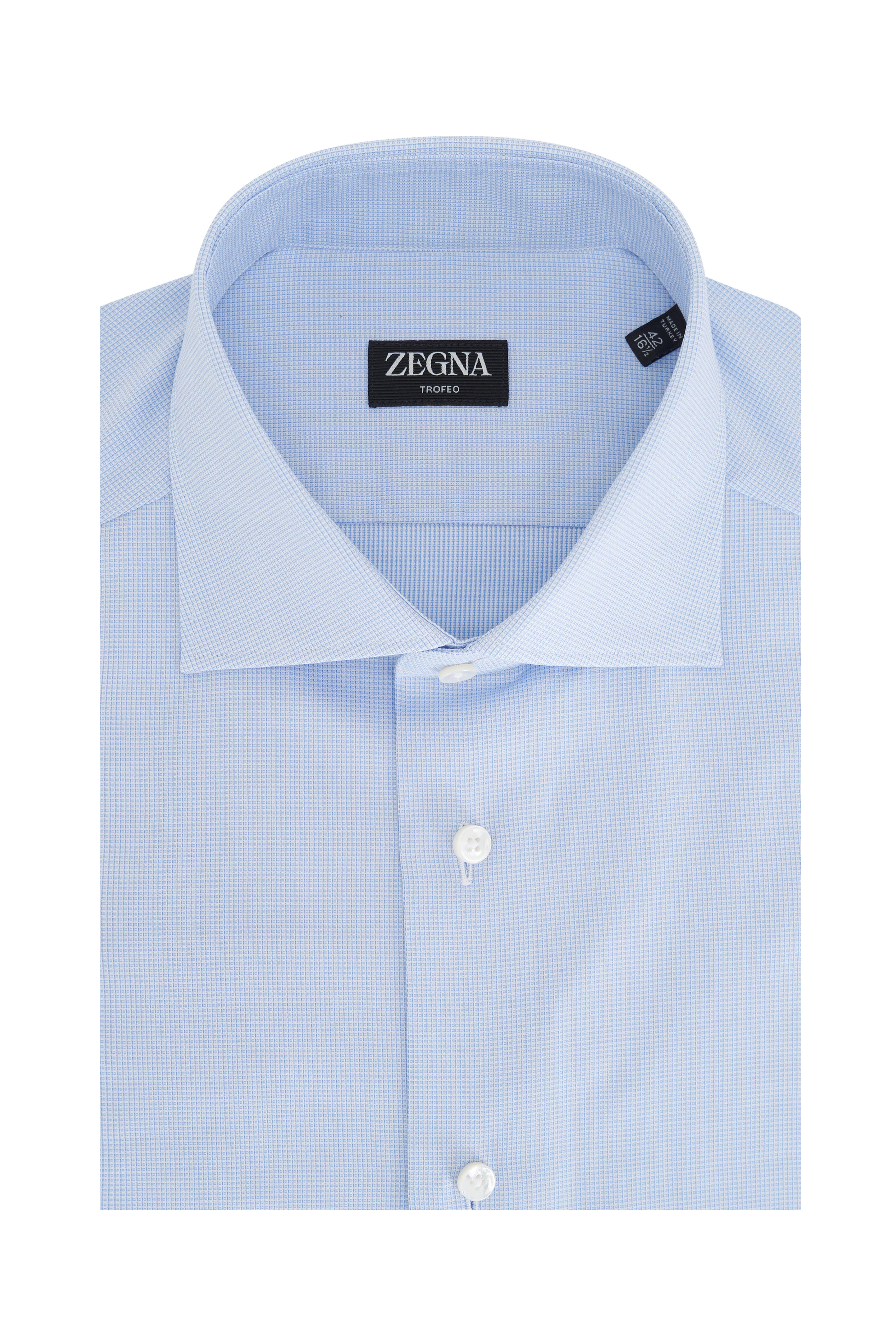 Z Zegna Drop & Fit Button outlets Down Dress Shirt Size 15.5 Blue Business Work Academia