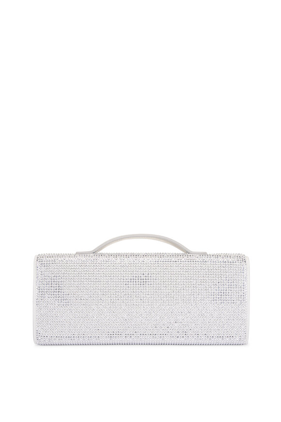 Bottega Veneta Andiamo White Moonlight & Silver Crystal Clutch - view 2