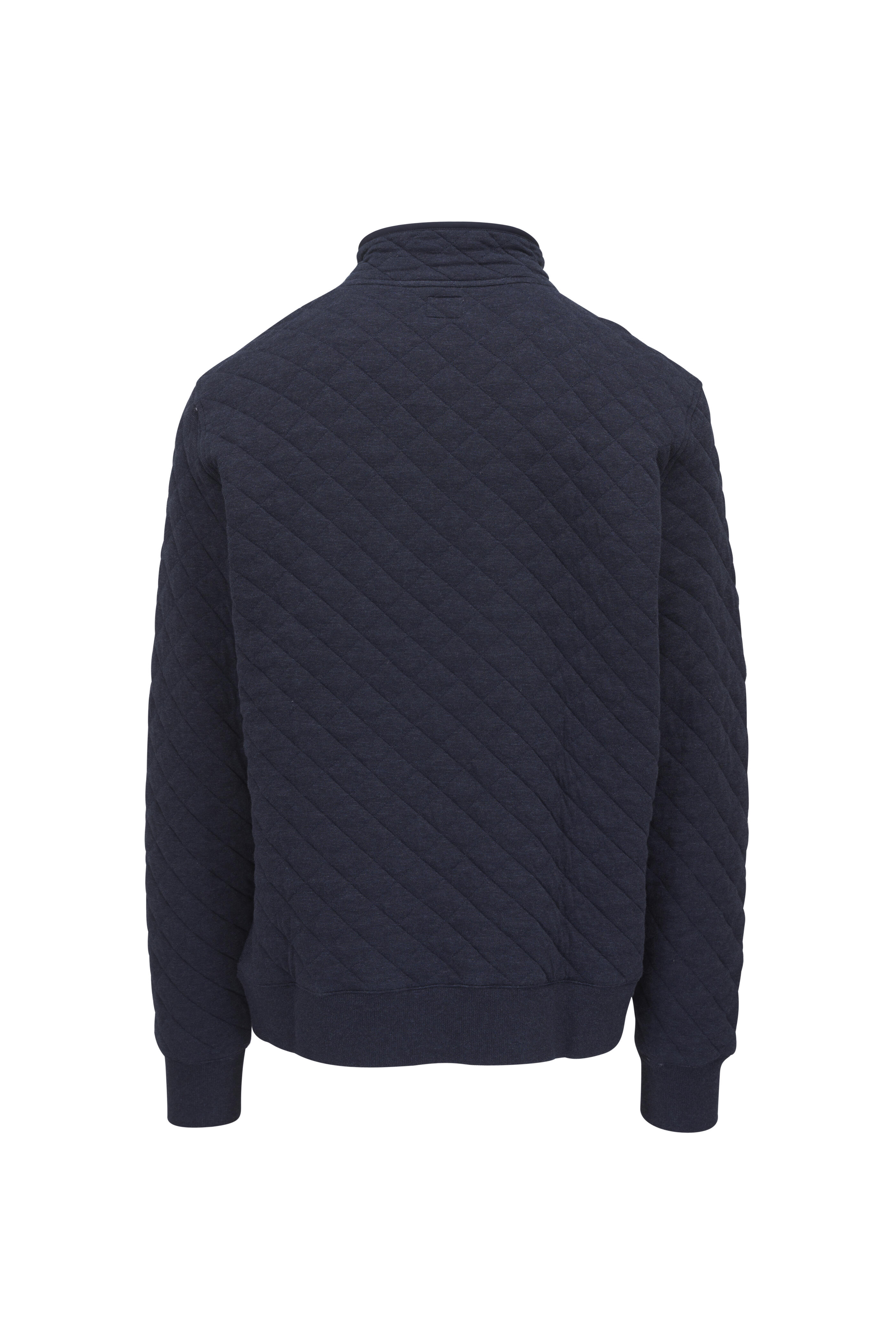 Faherty Brand - Epic Navy Quilted Fleece Pullover