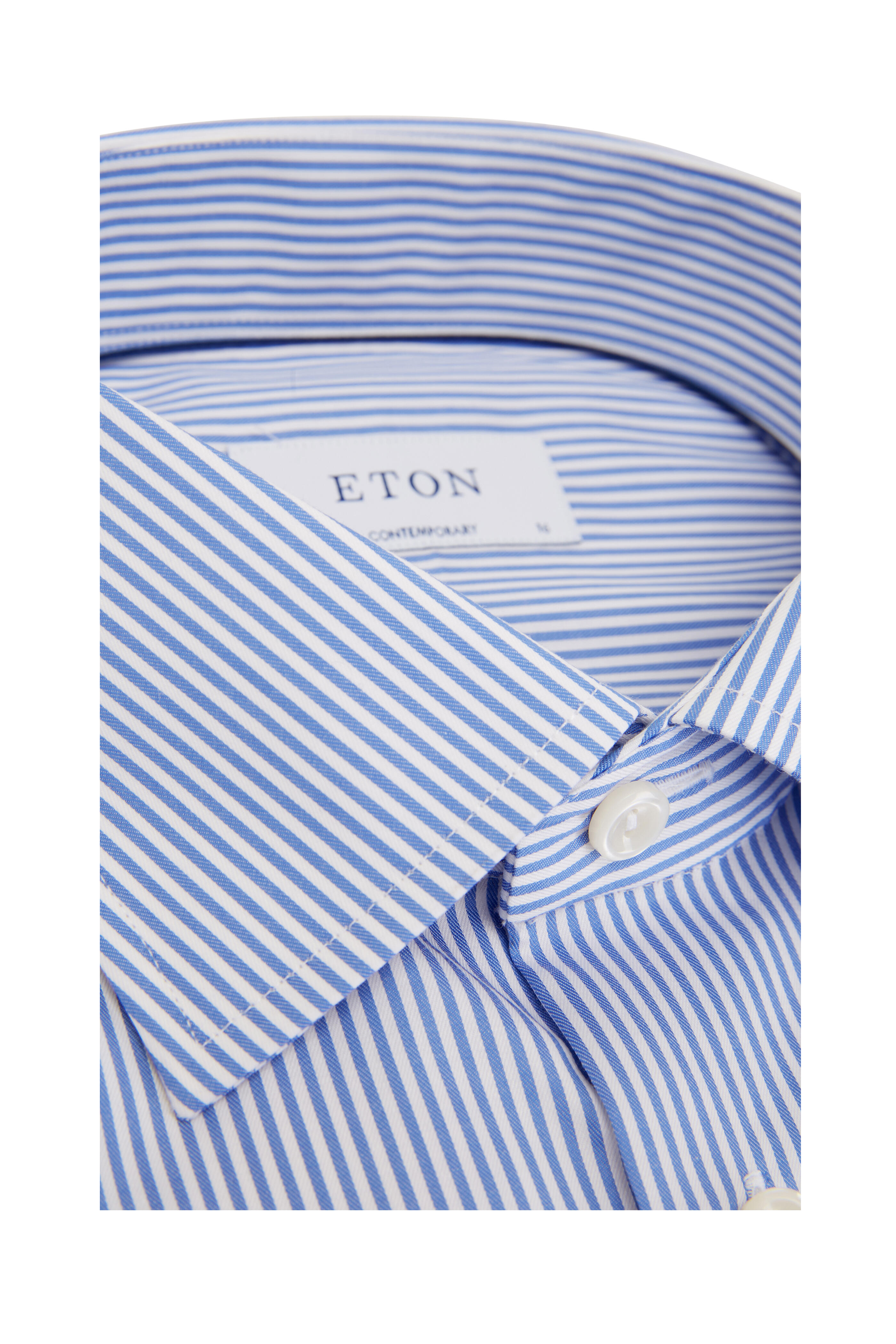 Eton - Royal Blue Stripe Dress Shirt | Mitchell Stores