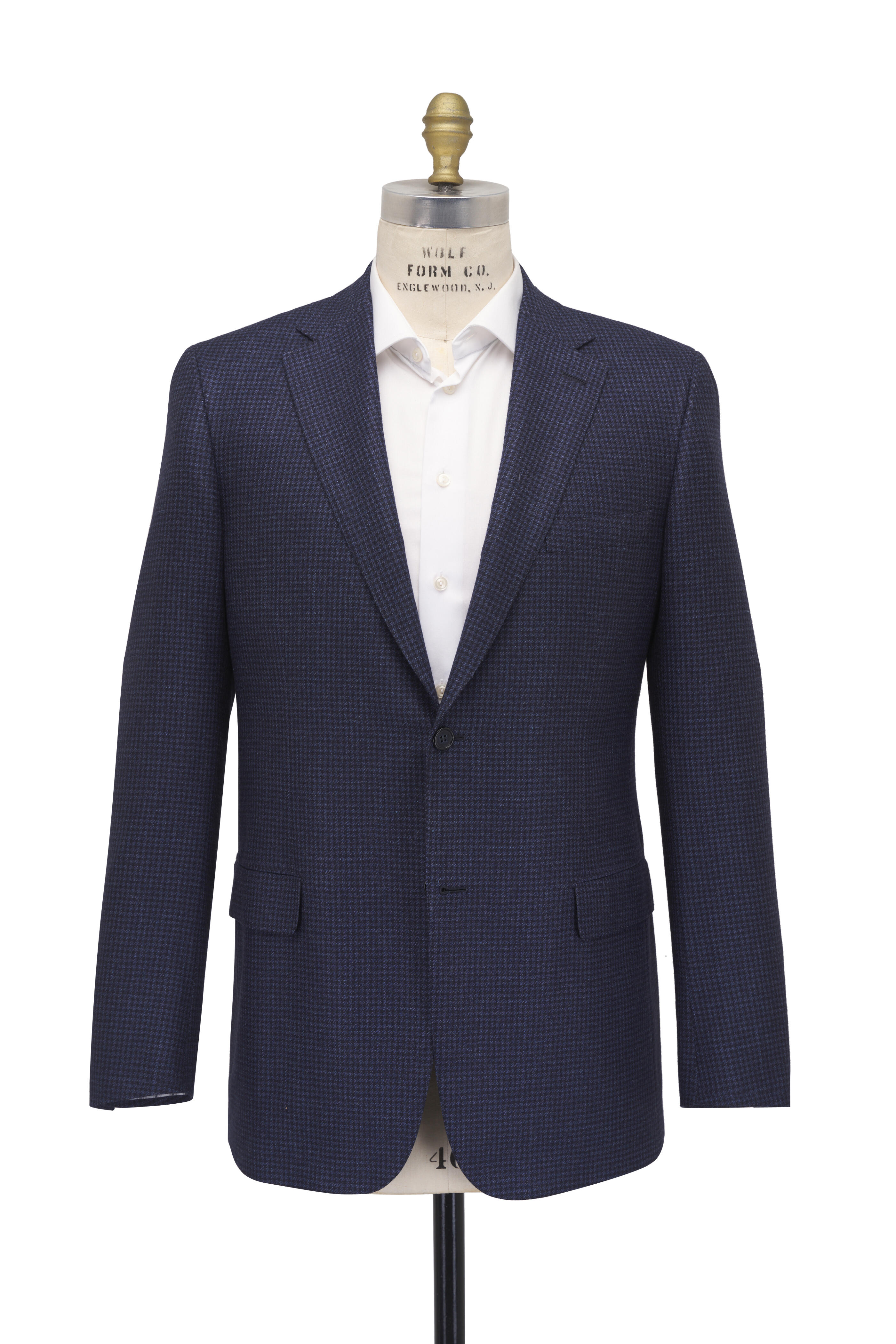 Brioni - Navy Plaid Wool, Silk & Linen Sportcoat