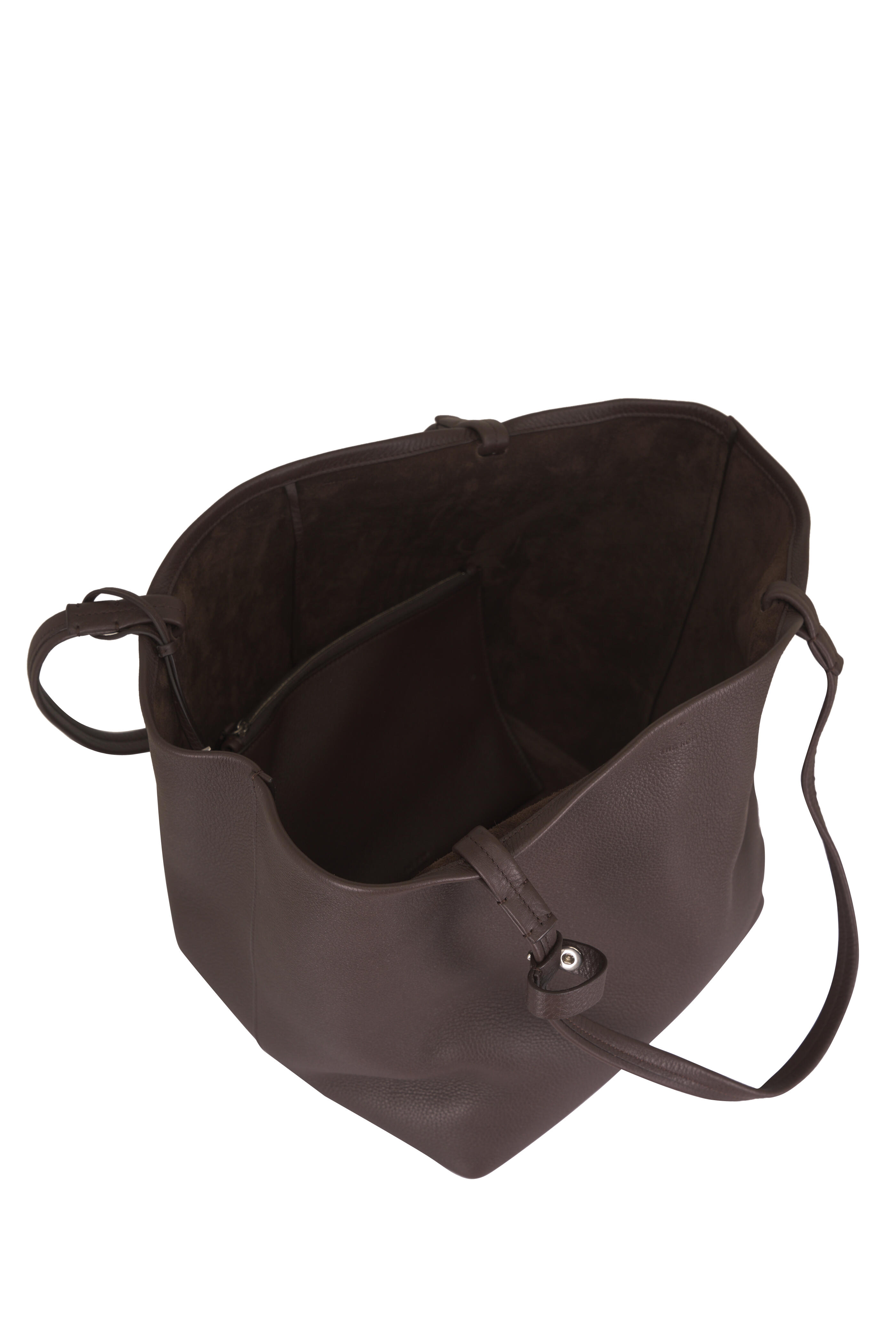 The Row - Park Three Deep Brown Leather Tote - view 5