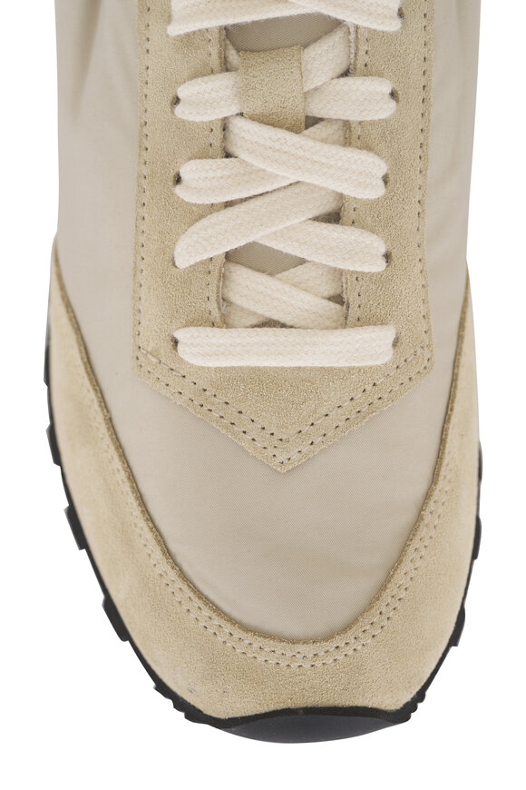 Le Monde Béryl Slim Runner Ivory Suede & Nylon Sneaker - view 5