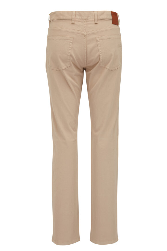 Zegna - City Khaki Stretch Cotton Five Pocket Pant