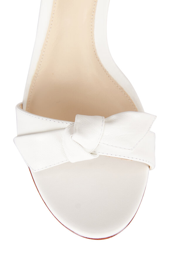 Alexandre Birman Clarita White Leather Tie Sandal, 60mm - view 4