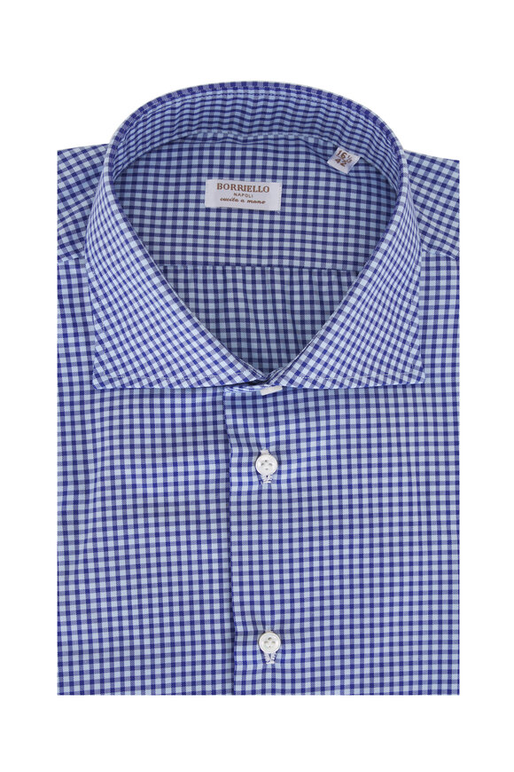 Tシャツ・カットソー BORRIELLO FW24 Striped cotton shirt (1401 34) Striped Cotton Oxford Shirt Borriello Napoli – Wools