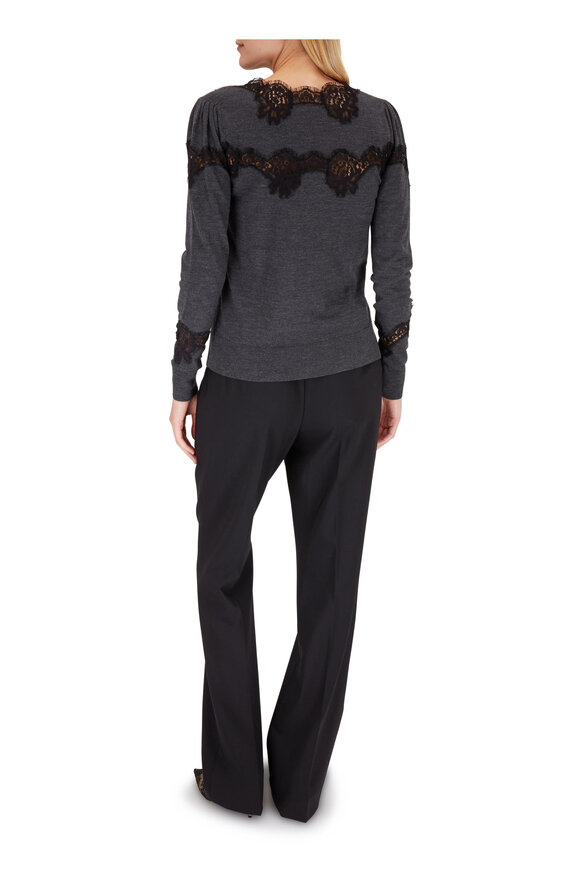 Dolce & Gabbana - Grey Knit Lace Sweater