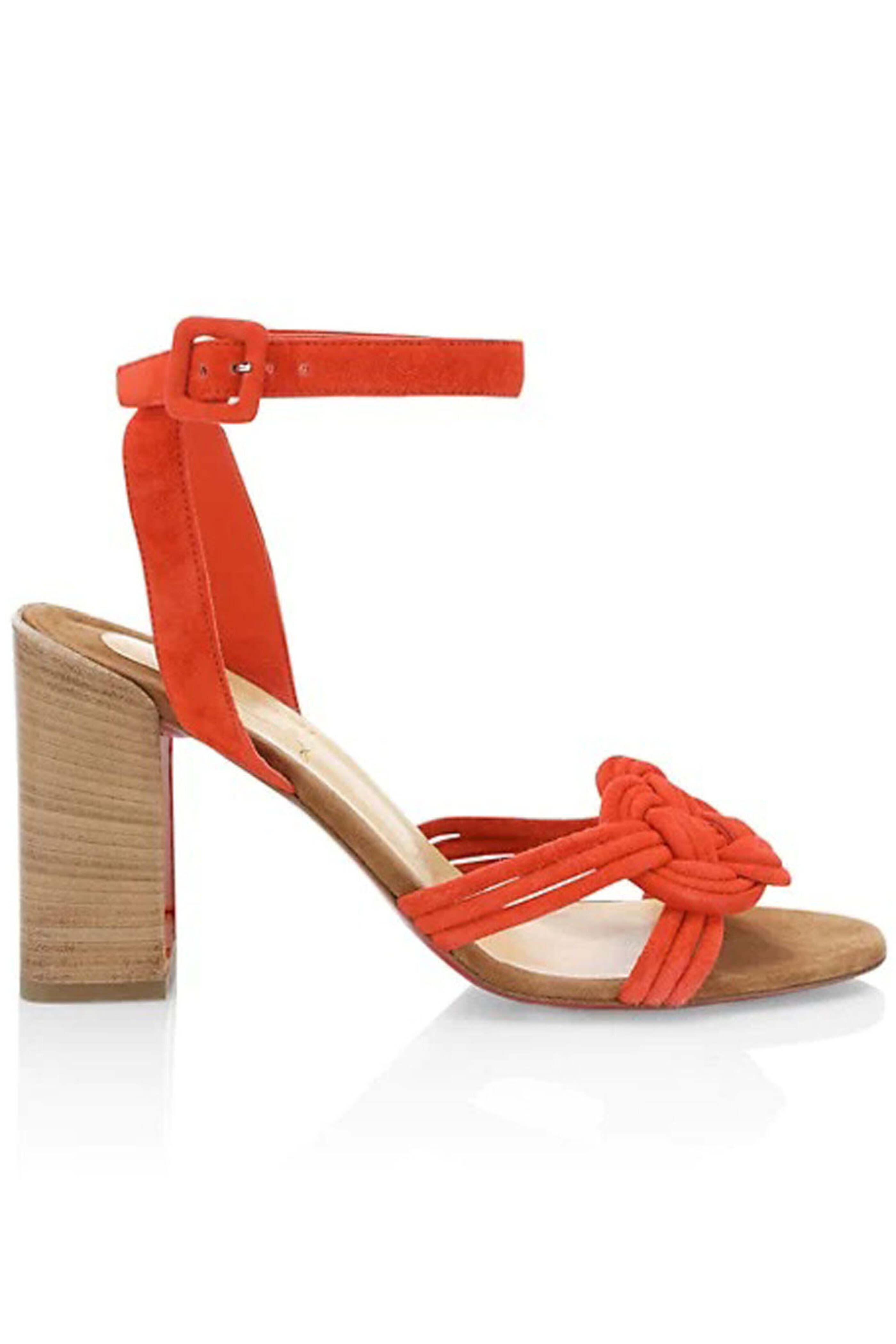Christian Louboutin - Ella Suede Sandal in Coral