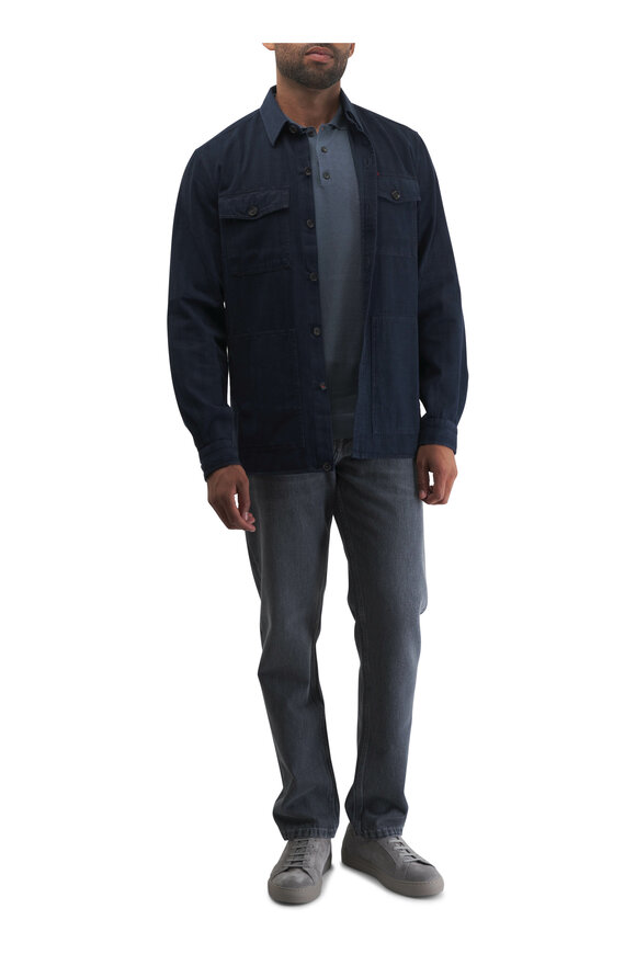 Isaia - Indigo Cotton & Cashmere Overshirt 