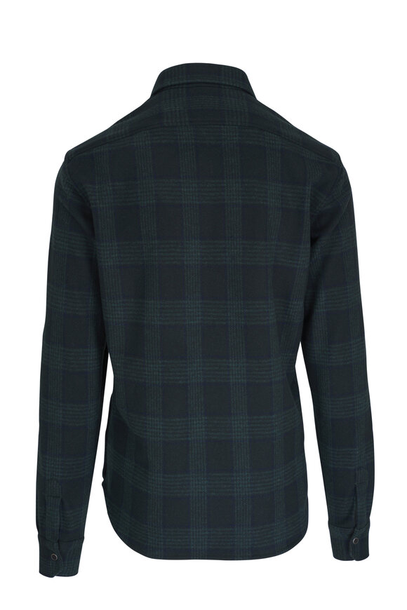 Kiton - Green Plaid Wool Overshirt