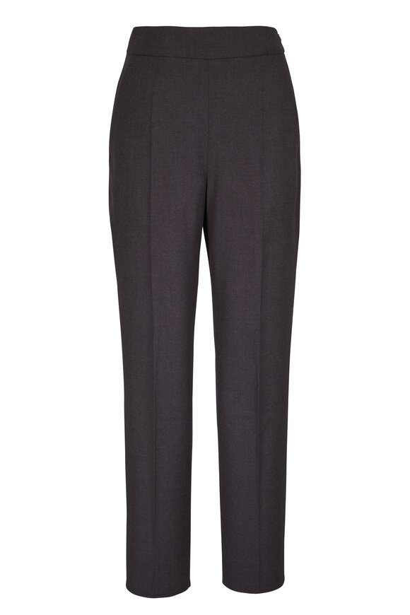 Agnona Brown Light Wool Flannel Pant
