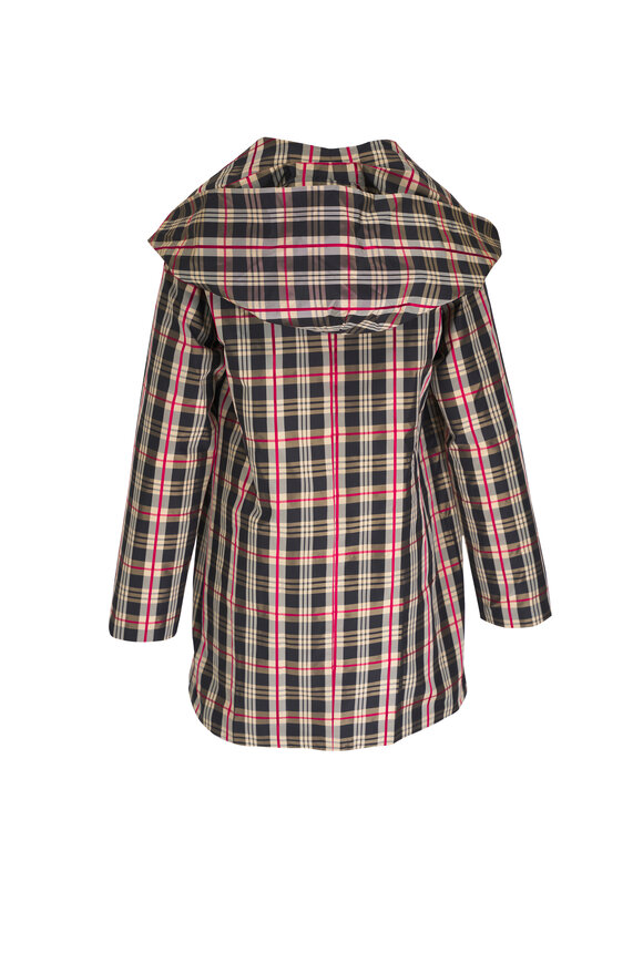 Peter Cohen - Clove Madras Plaid Silk Coat 