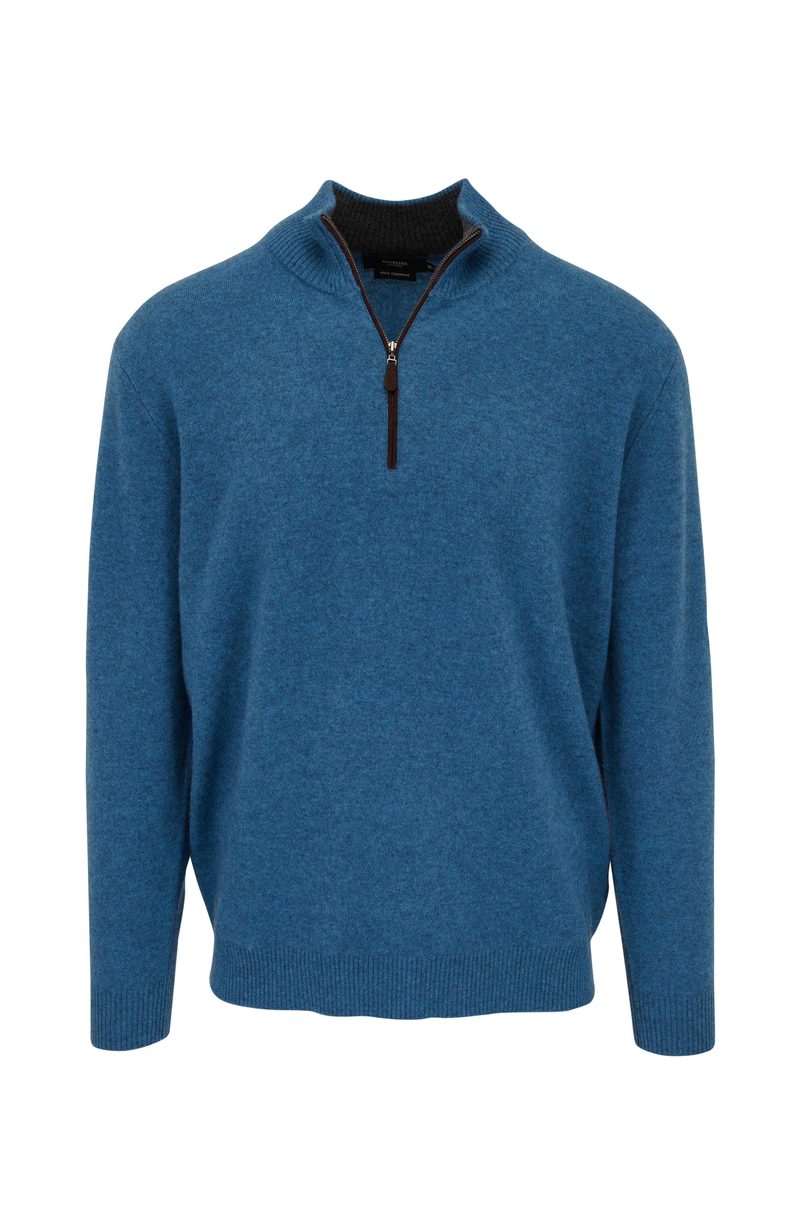 Kinross - Oceanic Cashmere Quarter Zip Pullover | Mitchell Stores