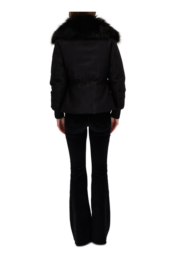 Veronica Beard - Sheridan Black Stretch Velvet Bell Bottom Pant 