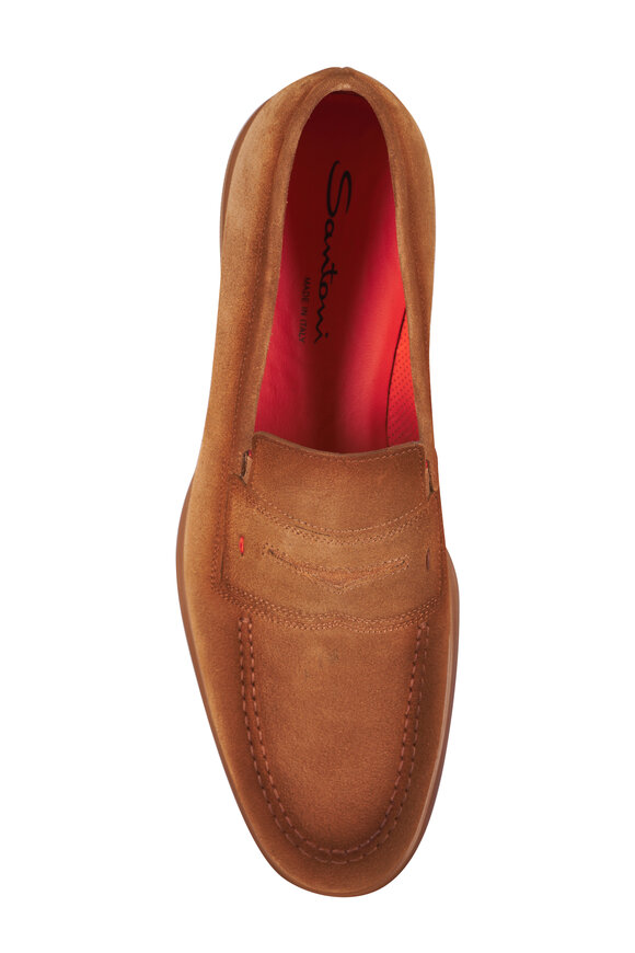 Santoni - Easy Sand Suede Loafer