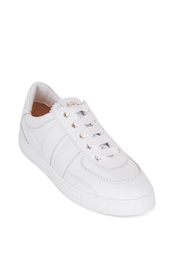 Leda White Leather Low Top Sneaker