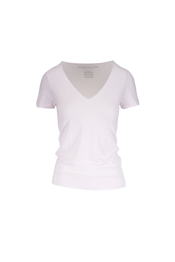 Majestic Soft Touch Rose Merrow Edge T-Shirt
