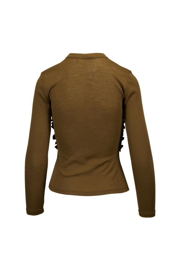 Ulla Johnson Polina Loden Jersey Wool Top - view 2