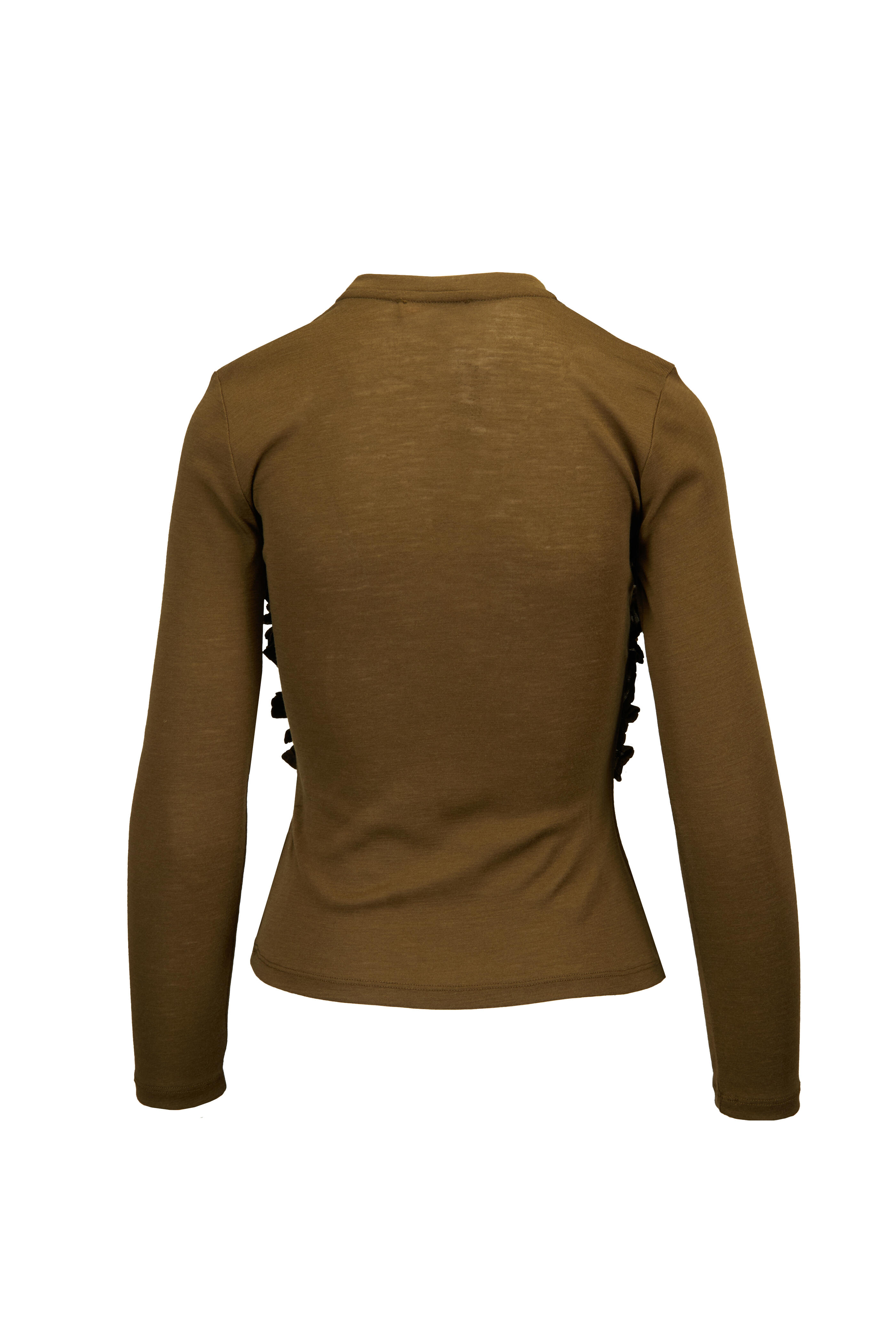 Ulla Johnson - Polina Loden Jersey Wool Top - view 2