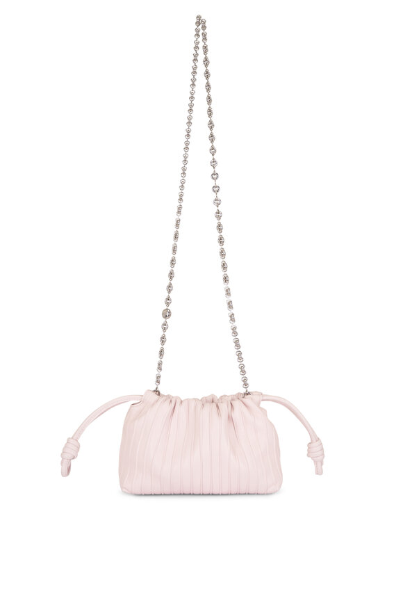Loewe Flamenco Pleats Pink Leather Clutch - view 2