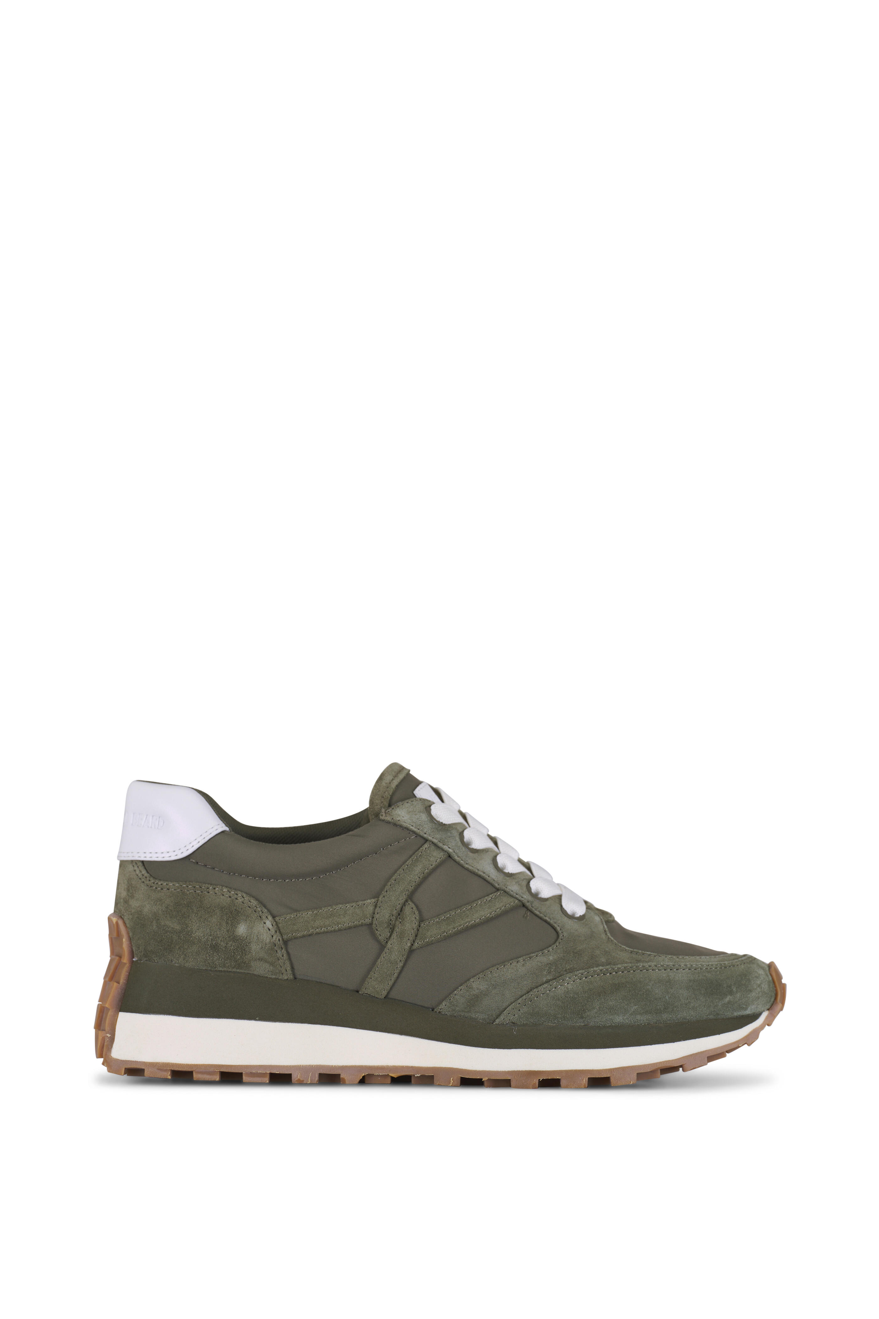 Veronica Beard - Valentina Army Green Suede & Leather Sneaker