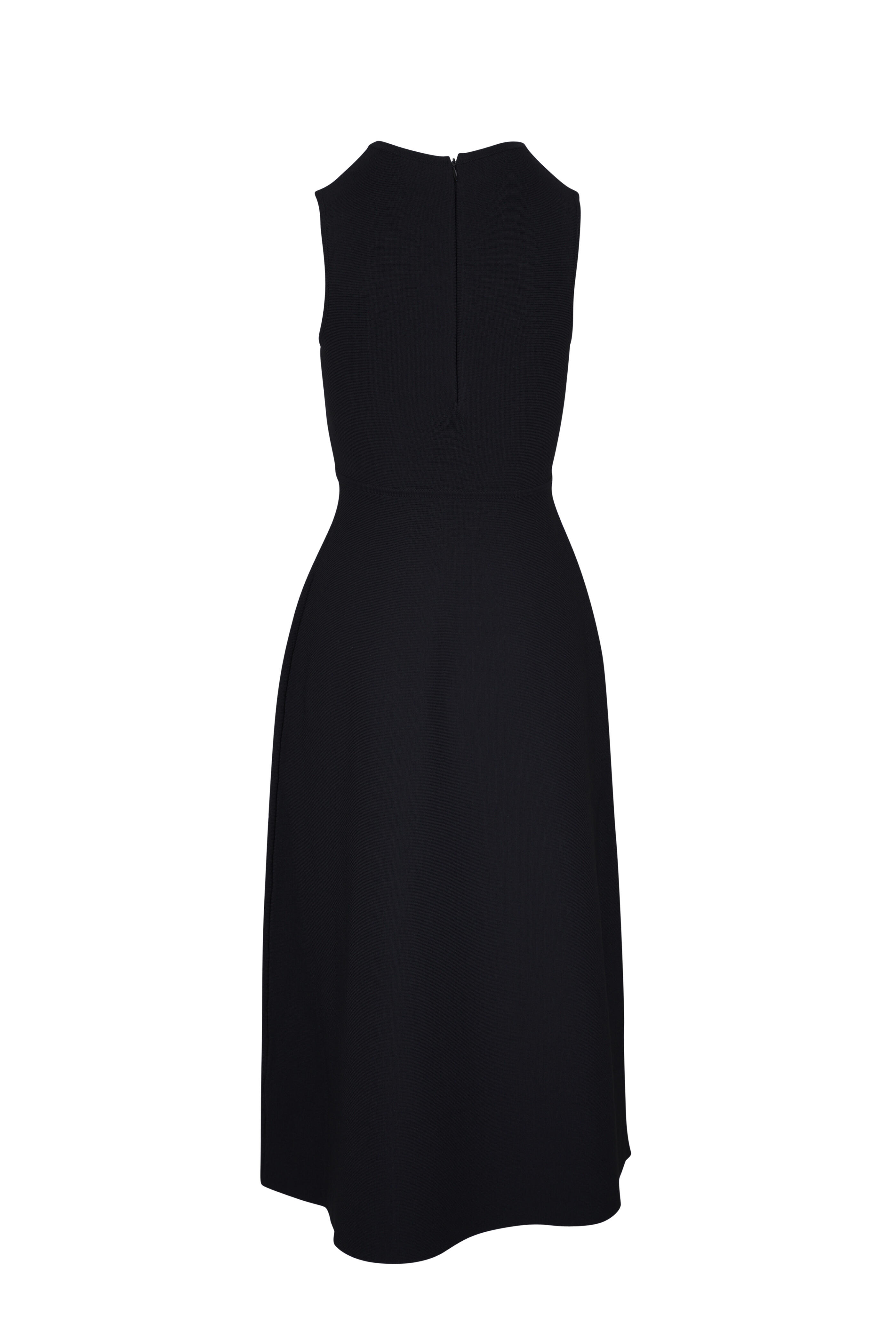 Lela Rose - Hailey Black Embroidered Knit Dress