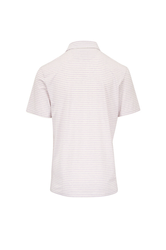 Faherty Brand Movement Lavender Beach Stripe Polo - view 2