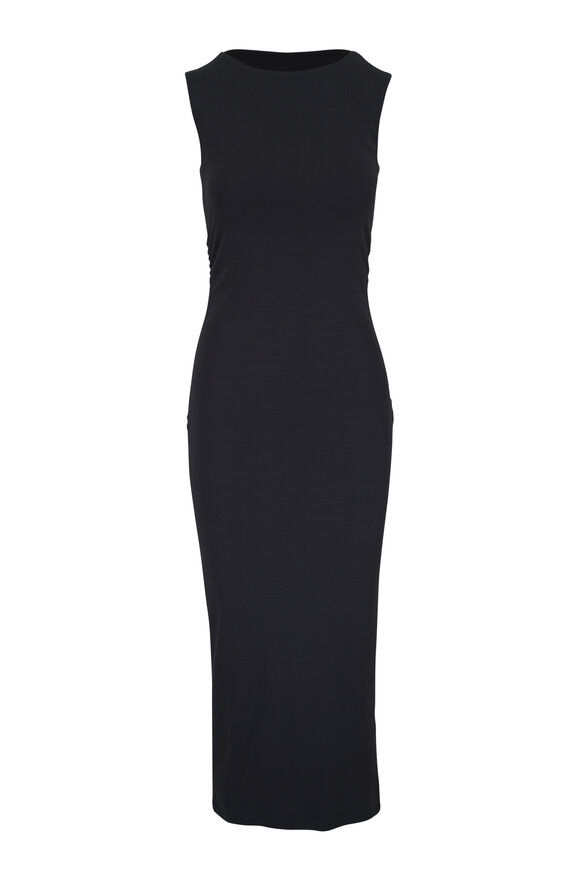 Veronica Beard Charissa Black Stretch Cotton Midi Dress - view 1