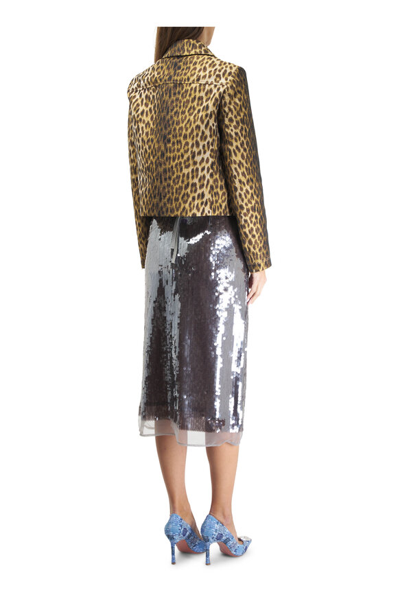 Odeeh - Leopard Hazelnut Jacquard Jacket