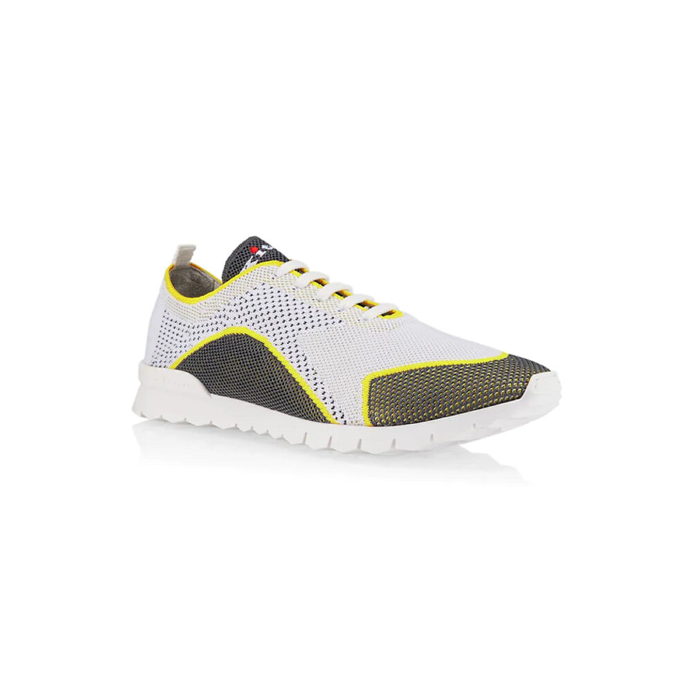 Kiton - Knit Low Top Sneaker in Grey and Yellow | Mitchell  display picture 3