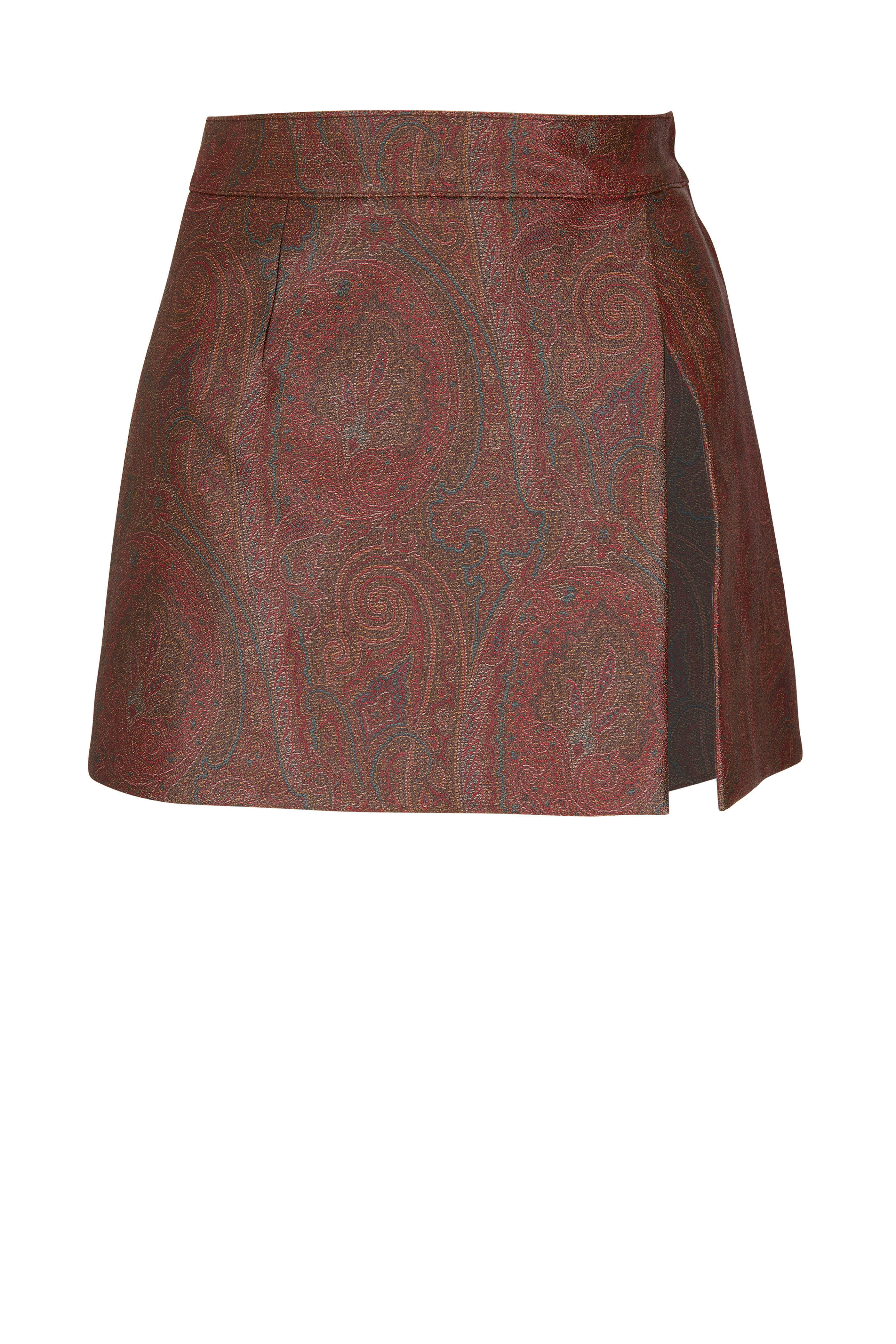 Etro - Leather Paisley Mini Skirt | Mitchell Stores