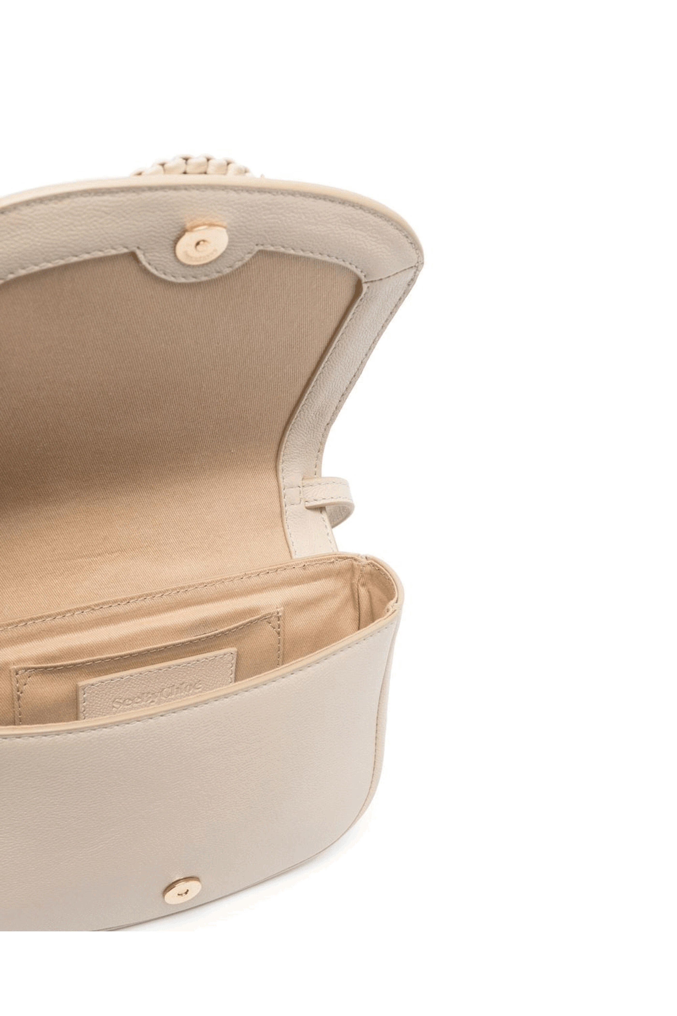 See by Chloé - Mini Hana Leather Bag in Cement Beige