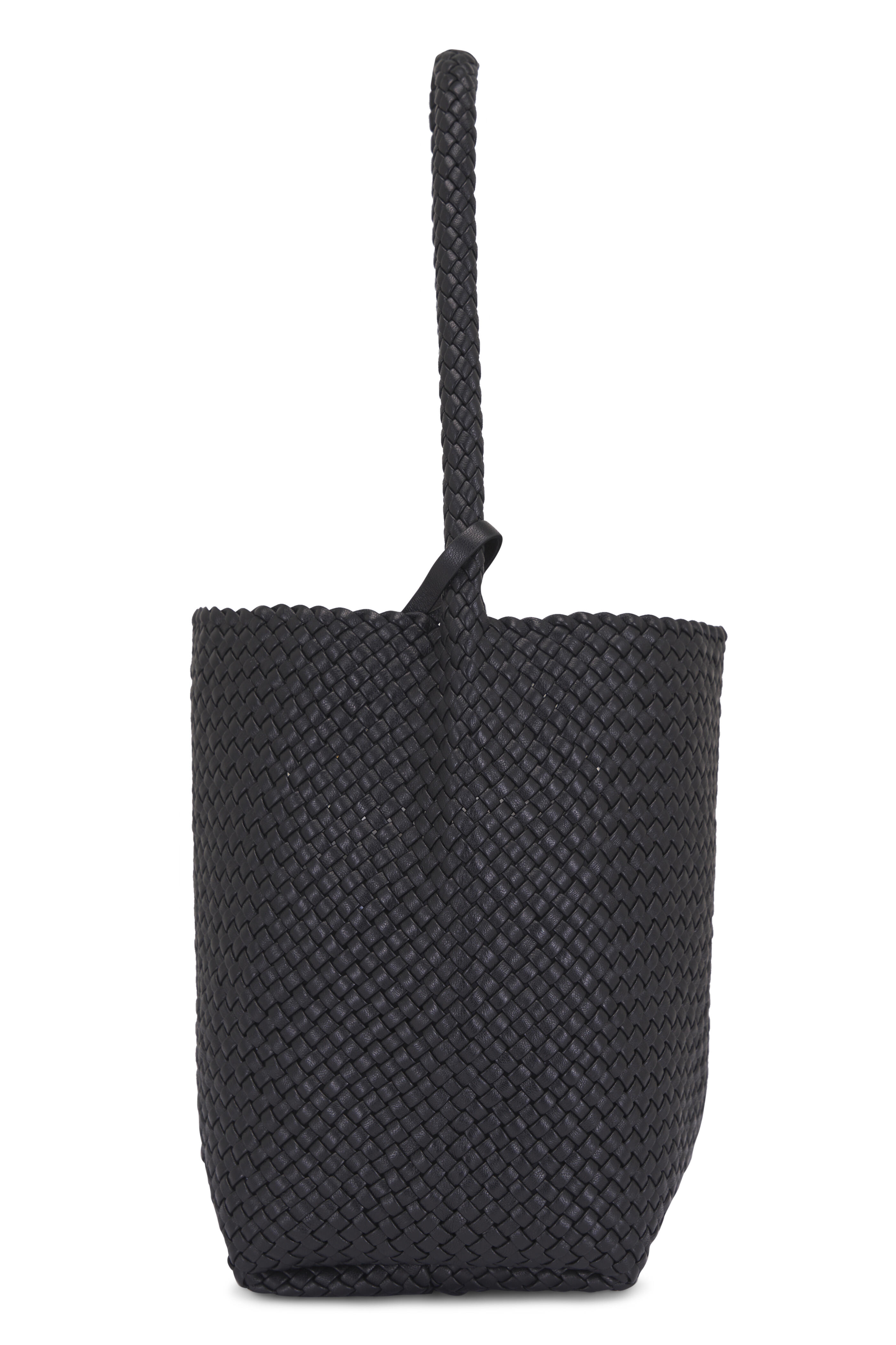 The Row - North South Black Ang Woven Leather Small Tote