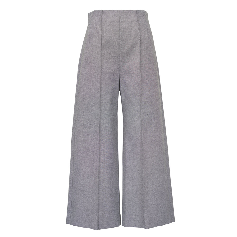 KZ_K Studio - Projection Gray Pintuck Wide Leg Pant