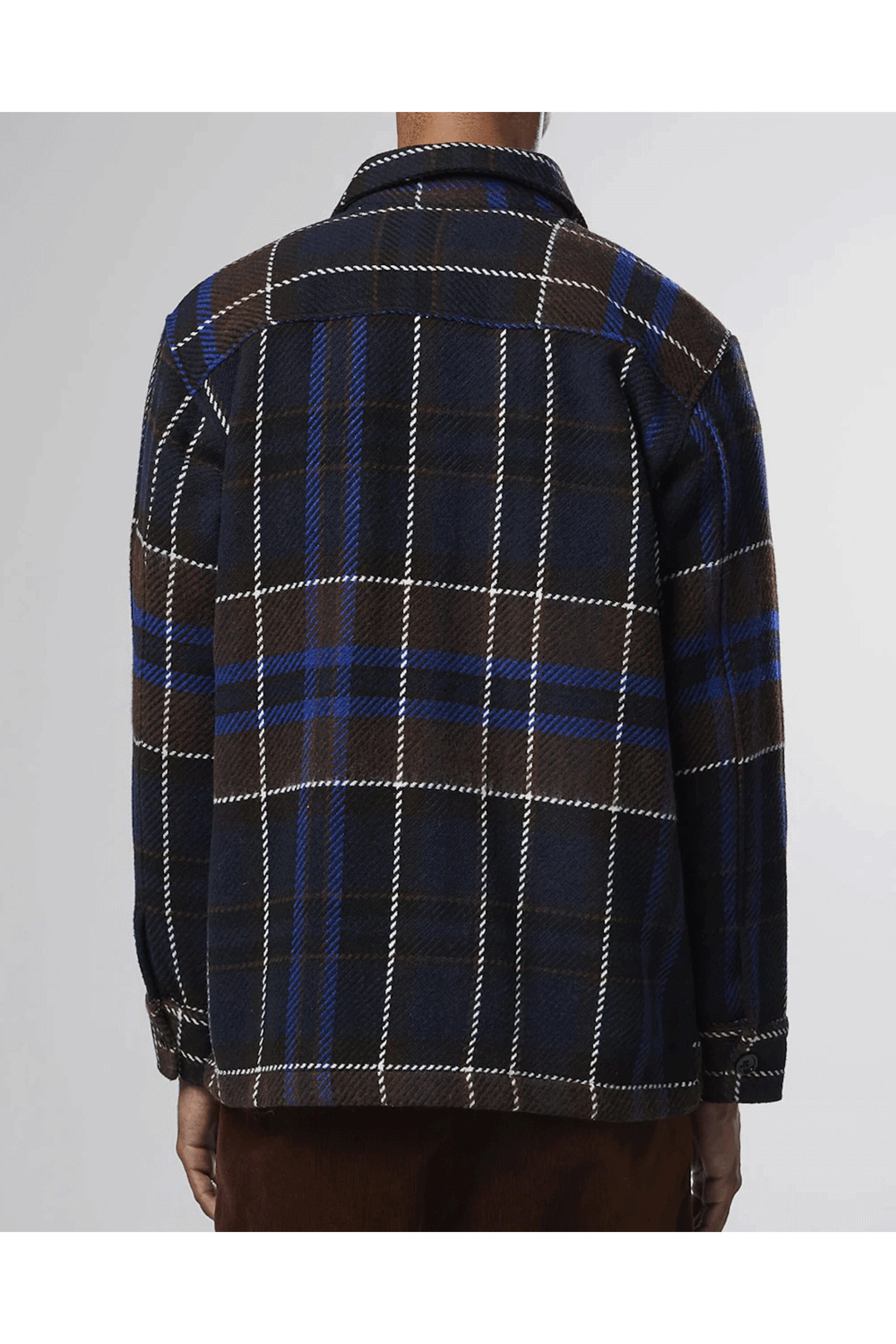 Nn07 - Brown and Navy Soren Check Overshirt