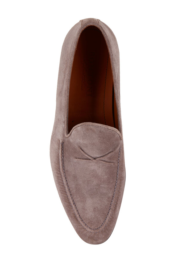 Bontoni - De Bustis Light Gray Suede Loafer