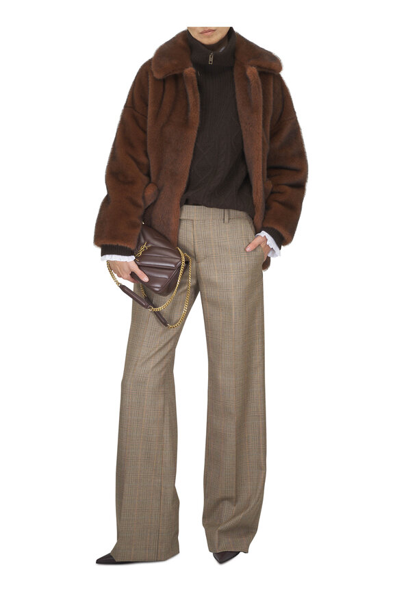 Herno Chocolate Mélange Faux Fur Jacket - view 2