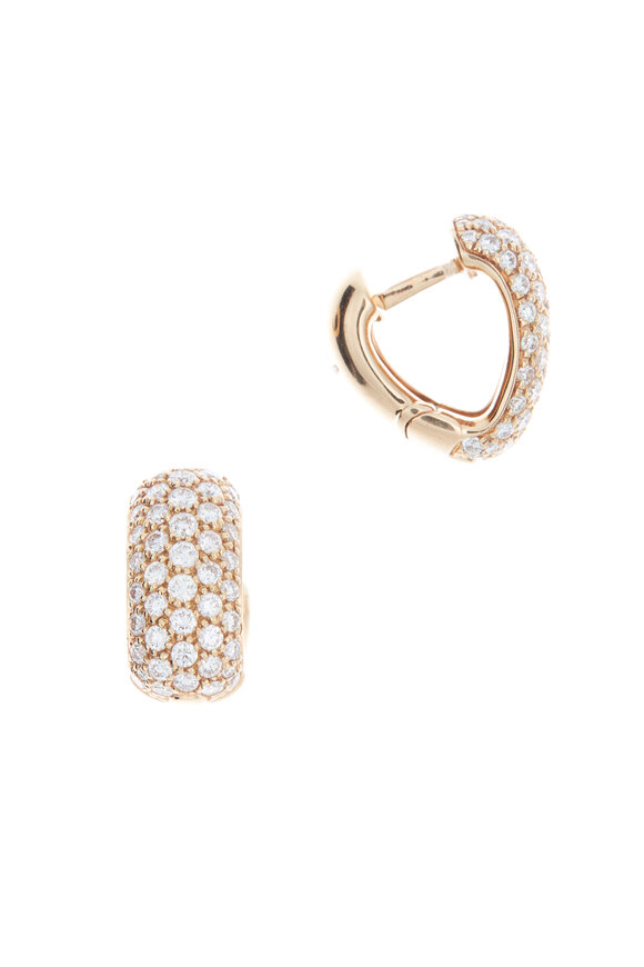 Mattia Cielo - 18K Rose Gold Diamond Huggie Earrings