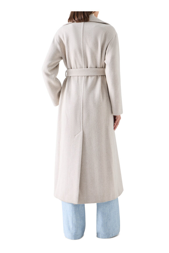 Akris Punto Oat Herringbone Maxi Coat - view 4