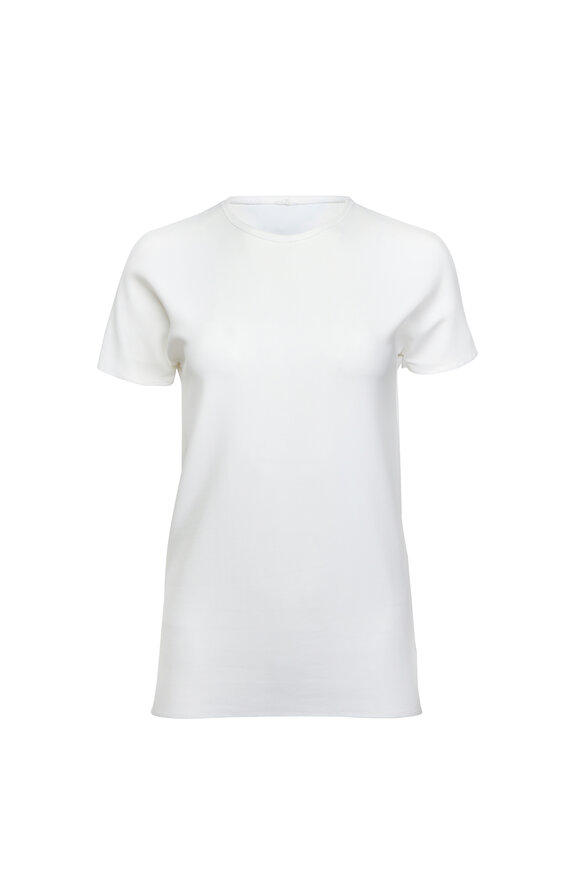 Marie Saint Pierre White Fine Scuba Tee