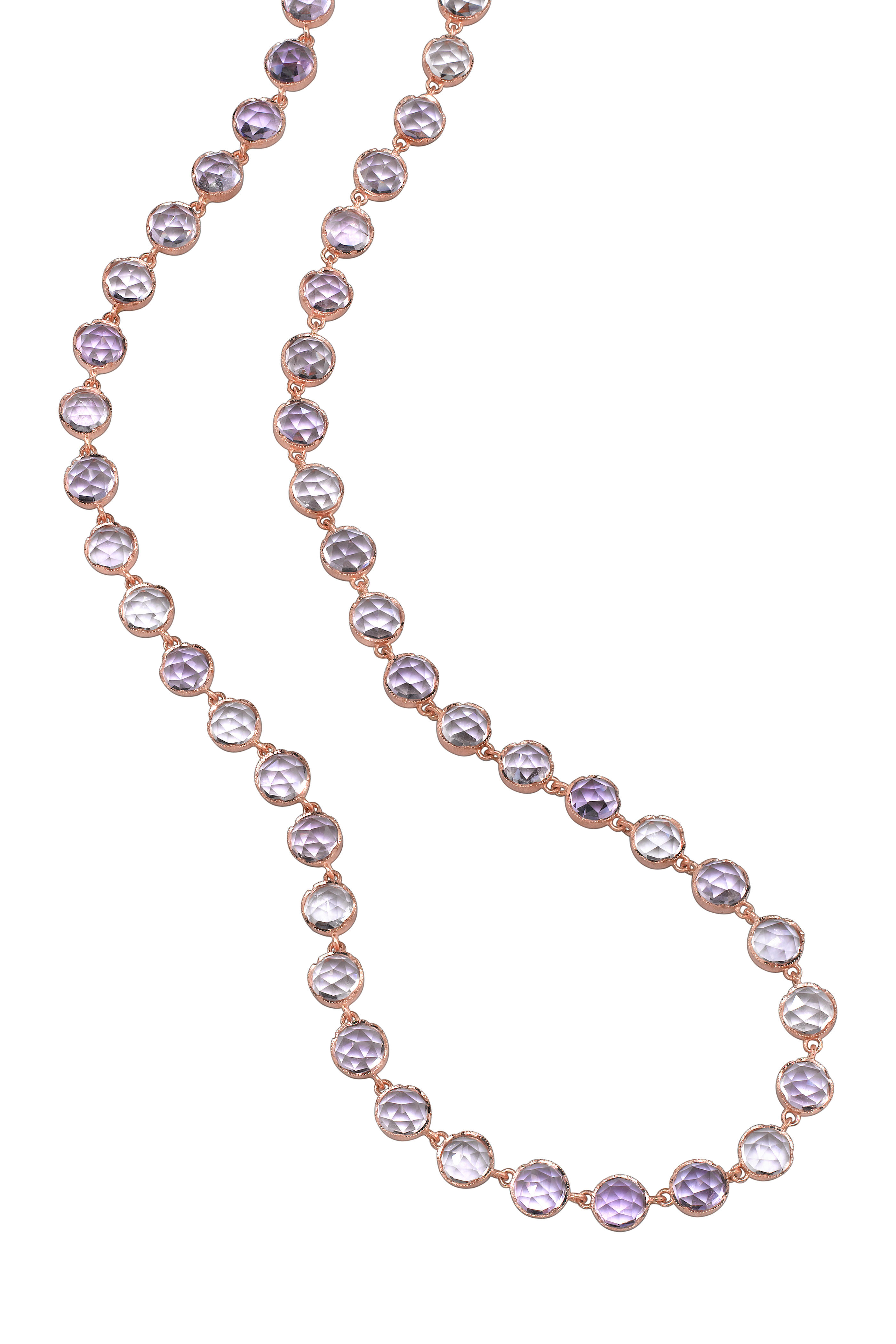 Irene Neuwirth - Rose Gold Rose De France Amethyst Necklace