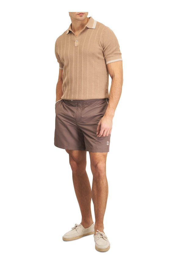 Brunello Cucinelli Hazelnut Swim Trunks - view 2