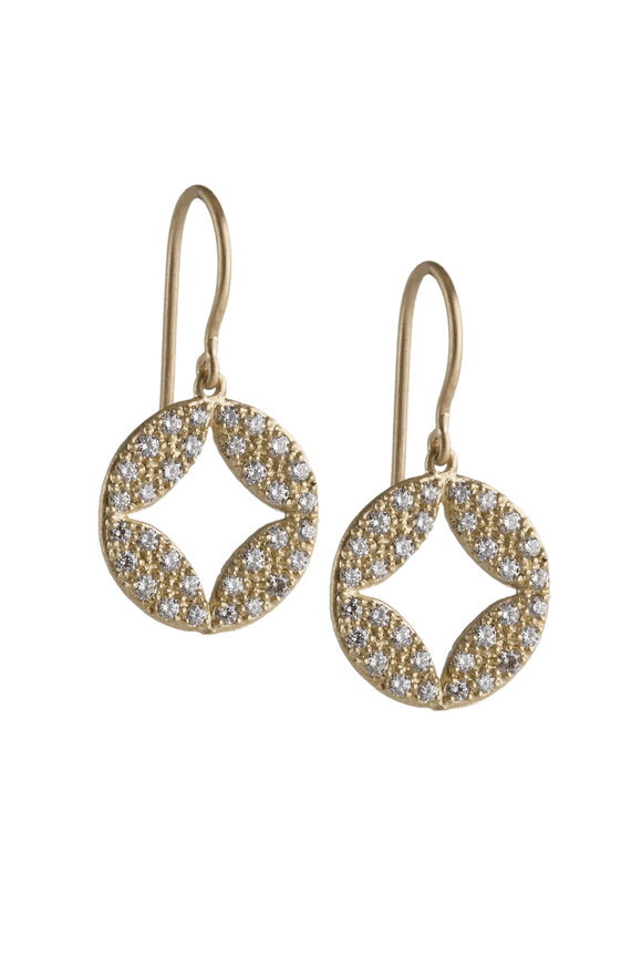 Jamie Wolf - Gold Pavé-Set Diamond Aladdin Earrings