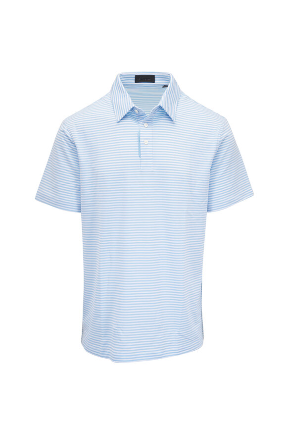 G/Fore Baja Blue Stripe Stretch Polo