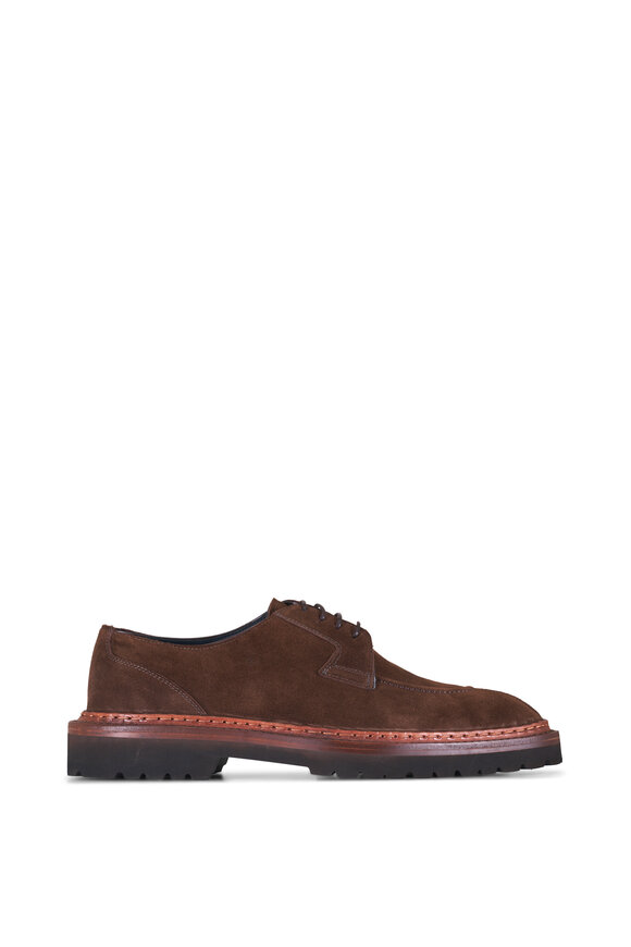 Di Bianco Panaro Mustang  Dark Brown Suede Dress Shoe - view 6